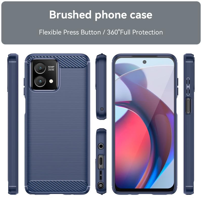 Image of Basic Case for Moto G Stylus 4G 2023 (Carbon Fibre Blue)