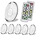LED Puck Lights,Wireless Under Cabinet Lighting,Battery Powered Lights, Night Lights with Remote Control Dimmer & Timing Function,Closet Lights, 4000K Natural White, 6 Pack