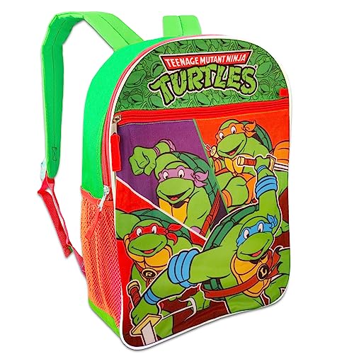 Teenage Mutant Ninja Turtles Backpack and Lunch Bag Set - Bundle with TMNT Backpack for Boys, Lunch Box, Water Bottle, Stickers, More | TMNT School Bag2