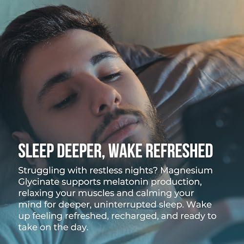 Image of Magnesium Glycinate Tablets 550mg - 100% Pure Chelated Form . No Magnesium Oxide | Supports Sleep, Relaxation & Muscle Function | Non-Laxative . Gentle Daily Formula | 120 Veg Tablets (120 Days)