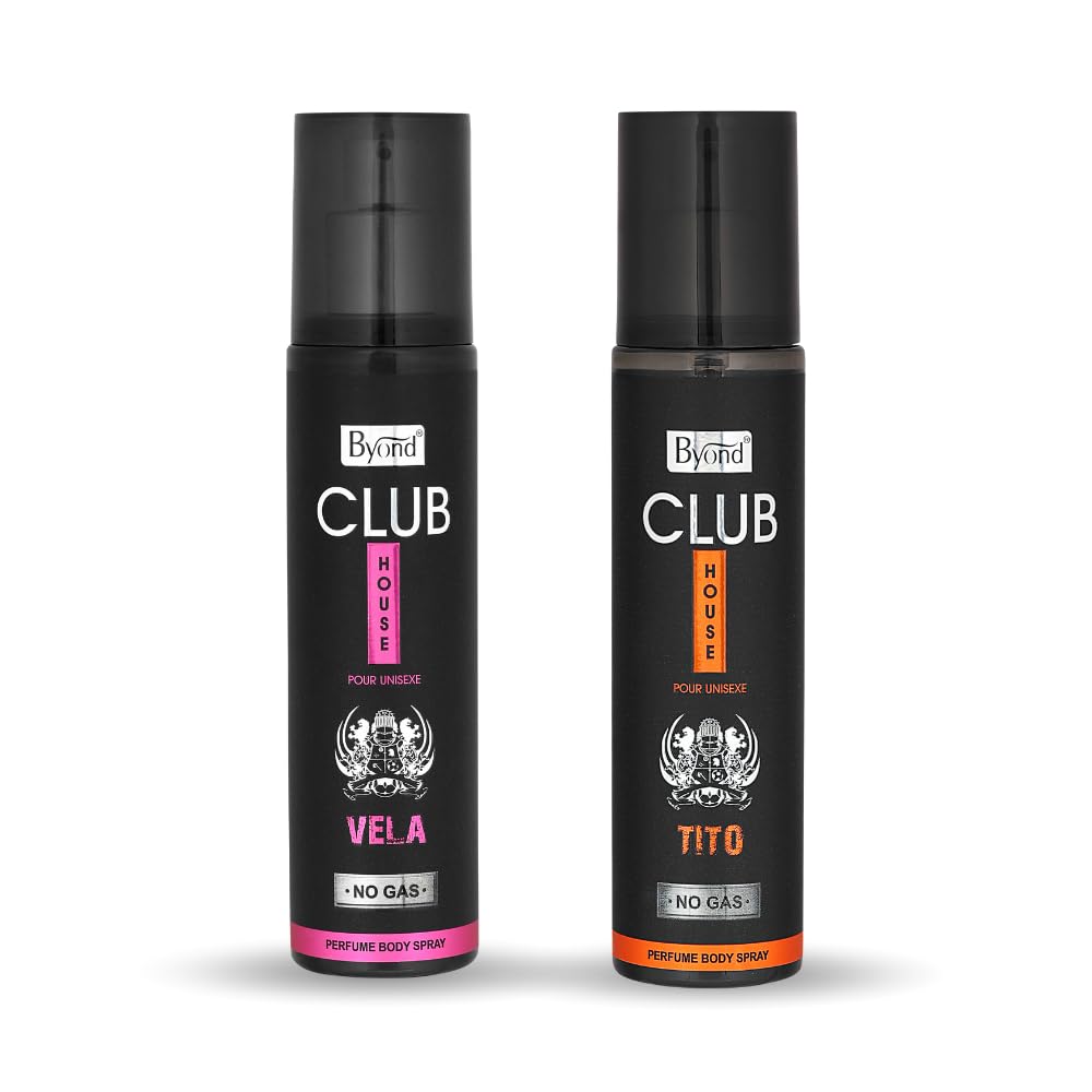 Byond Club House Vela & Tito Combo Pack | No Gas Body Spray for Men & Women | Long-Lasting Fresh & Floral Perfume Body Spray | 120ml + 120ml Deodorant | Unisex Daily Fragrance-image-22