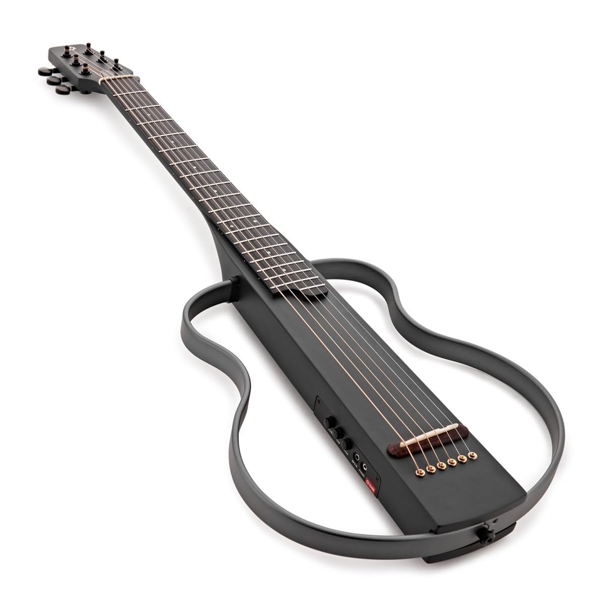 Chitarra da viaggio G4M Solus, corde d'acciaio | Ideale per la Pratica Silenziosa e i Viaggi, Uscita Cuffie e Ingresso Aux Integrati, Telaio Removibile, Custodia