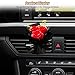 Mini Bouquet Car Air Outlet Vent Clip, Rose Car Dashboard Air Vent Trim Clips, Cute Flower Automotive Interior Diffuser Decoration Accessories for Women Present (Romantic Red)
