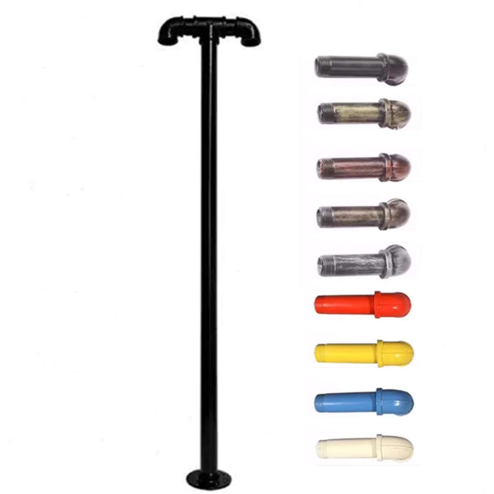 Colonne de support en métal durable pour garde-corps rétro