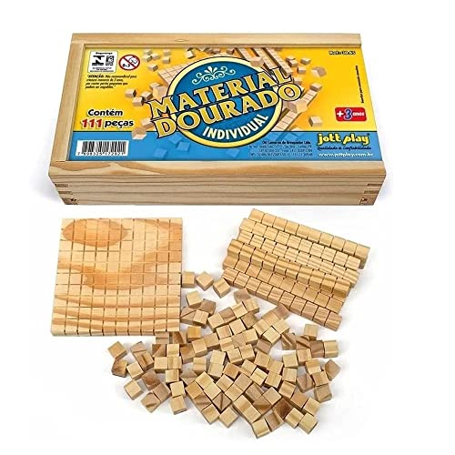 Aveeno Material Dourado 111 Peças Madeira Pedagógico Montessori