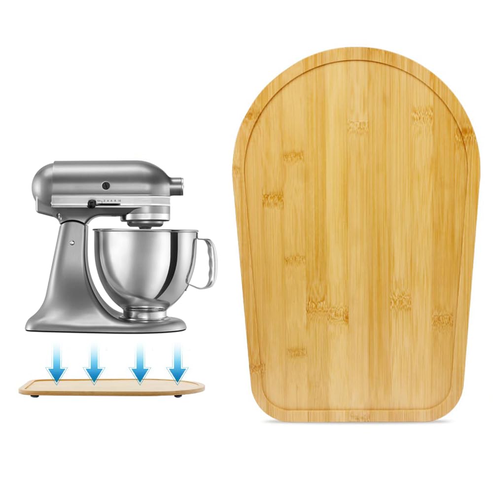 Podkładka ślizgowa z bambusa dla Kitchen Aid Artisan 4,5-5 Qt (4,3L - 4,8L), Przesuwna podkładka dla Kitchenaid robota kuchennego, Podkładka ślizgowa dla akcesoriów Kitchen Aid 5K45SS 5KSM175PS