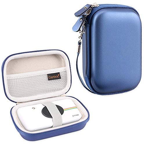 Canboc Hard Carrying Case for Zink Polaroid Snap/Snap Touch Portable Instant Print Digital Camera, Mesh Pocket for Polaroid 2x3Êº Photo Paper, Smooth Double Zipper Protective Travel Bag, Blue
