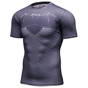 Red Plume Men’s Compression Sports Shirt Short Sleeve Bat Athletic Tank Top