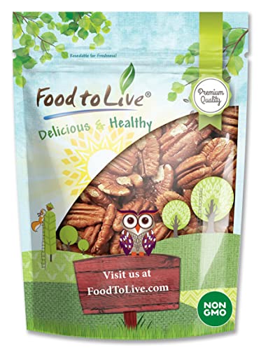Pecan Halves, 3 Pounds – Raw Pecan Nuts, Large Size, Unsalted, Unsweetened, Vegan, Kosher, Shelled, Bulk. Good Source Of Magnesium, Calcium. Great For Pecan Pie. #TOP10