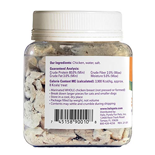Halo 100% Chicken Breast Freeze-Dried Raw Treats, 2.2 oz. - Image 2