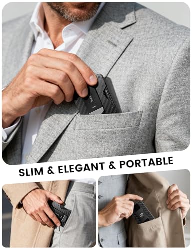 Image of Lamicall Upgraded Hinge Minimalist Wallet for Men, RFID Blocking Wallets