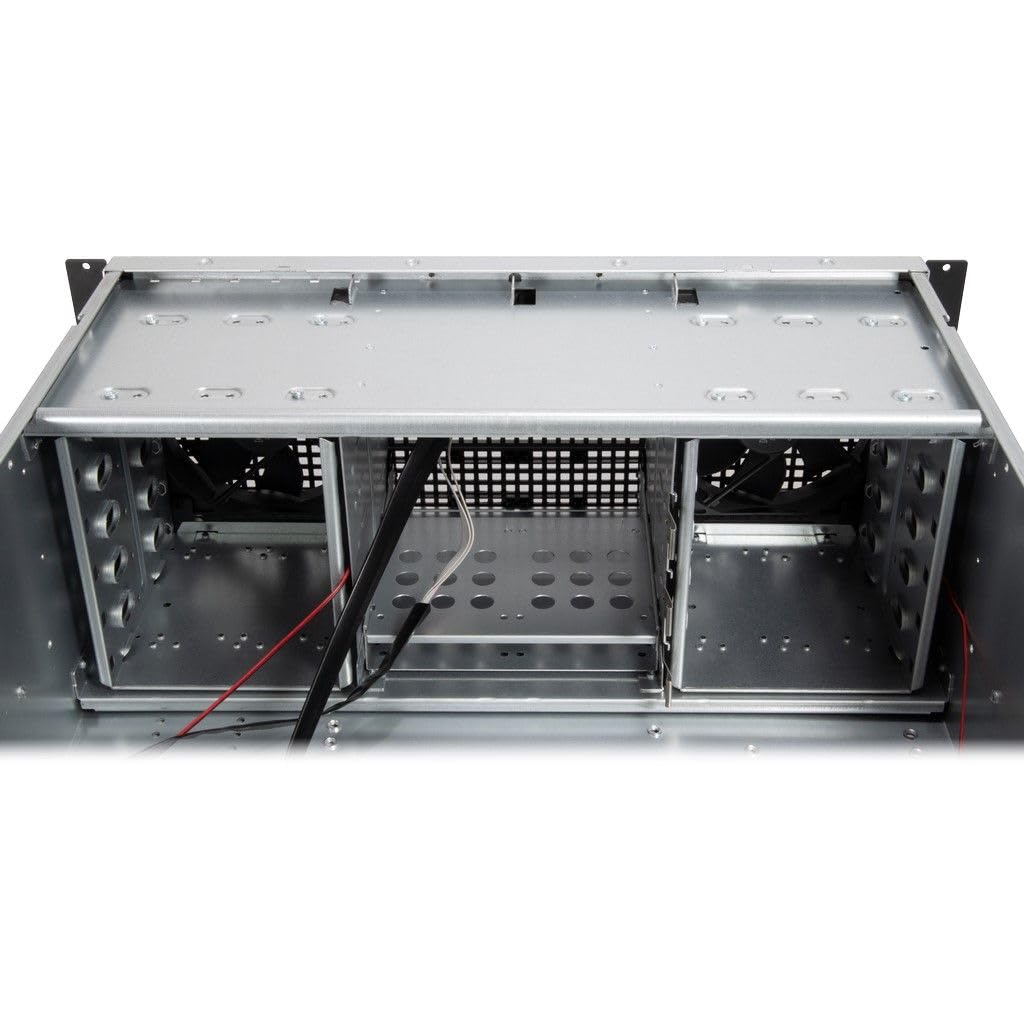 InteR-Tech 4u 40255 Supporto Nero, Grigio (inteR-Tech Ipc 4U-40255 - RacK-Monterb)