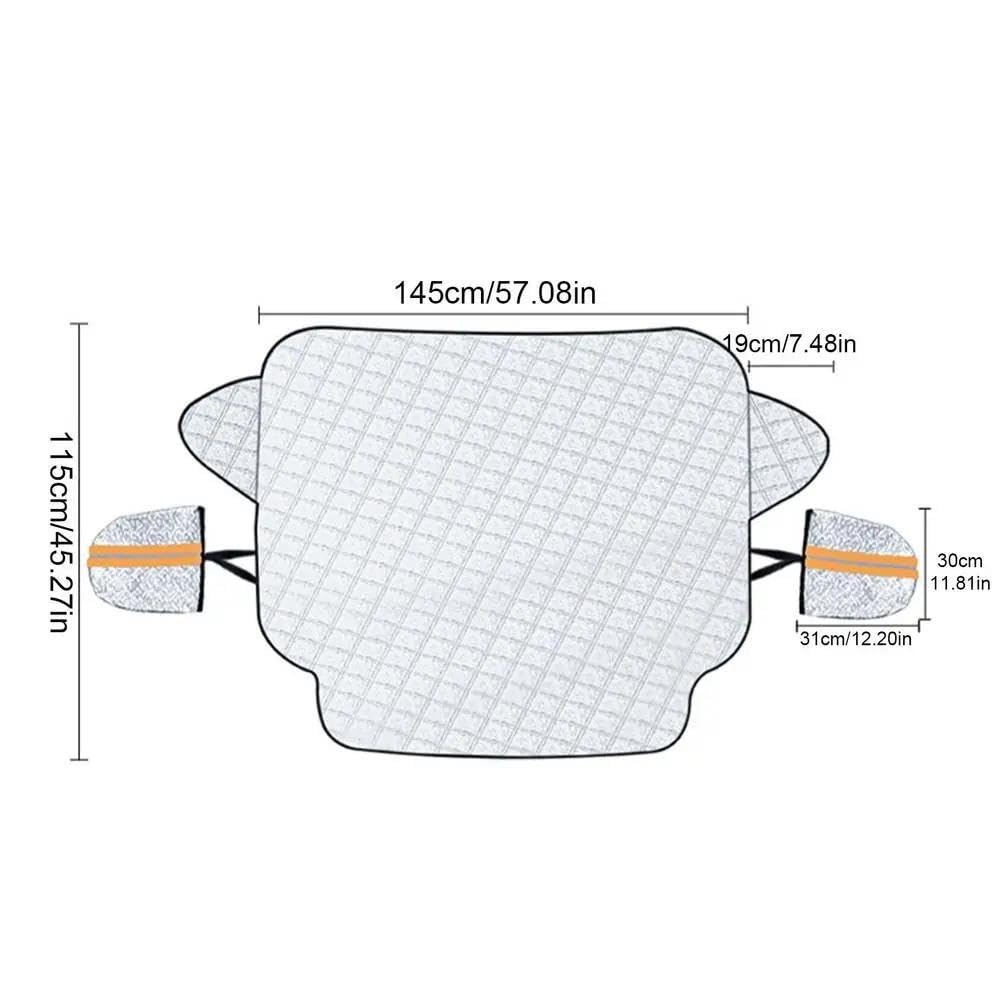 Housse de Protection pour Pare-Brise Couverture Pare-Brise Voiture SUV Couverture Pare-Brise d'hiver Universelle Couverture Complète Neige pour SUV Voiture Van Camion MPV Protection Pare Brise Hiver