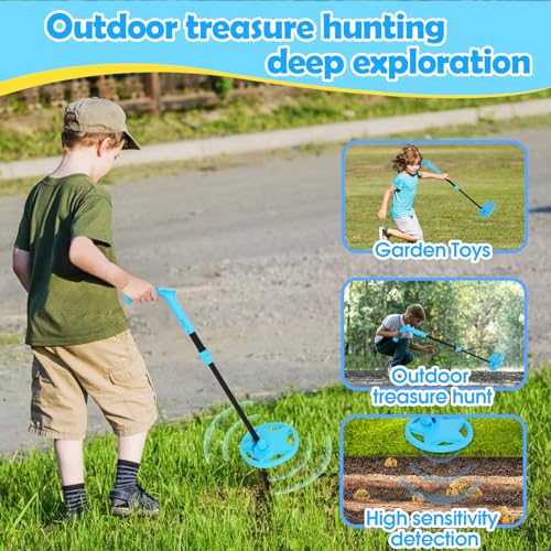 Keyixize MD-1016 Metal Detector, Adjustable Length 27.5 Inch-37.8 Inch Lightweight, Lcd Display / 6.5 Inch Search Coil, For Kids Outdoor Hiking Treasure Hunting Exploration thumb #1