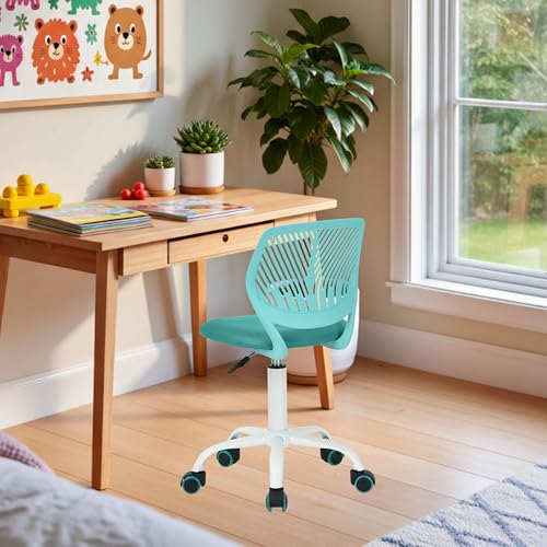 FurnitureR Sedia per bambini regolabile in altezza per scrivania, ergonomica, colorata con schienale e braccioli, sedia...