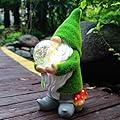 VIVICOMFY Solar Gnomes Statue Garden Decor -Gnomes Lover Gifts, with Gazing Solar LED Lights Ball Gnomes Decoration for Garden Yard Patio Lawn Balcony - Gifts for Mom Grandma