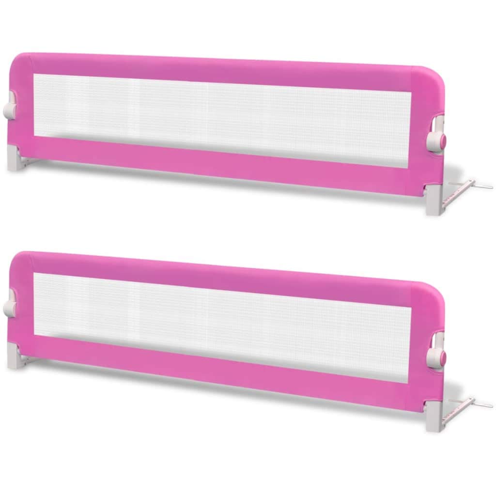 Festnight Barrera de Cama Barrera de Seguridad Infantil para la Cama 150 x 36,5 x 42 cm Rosa