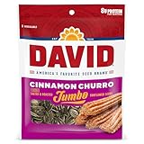 DAVID Jumbo Sunflower Seeds, Cinnamon Churro Flavor, 5.25 oz. (Pack of 12)