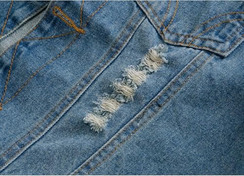 Men's Korean Slim Fit Denim Vest Sleeveless Motorcycle Vests Waistcoat Ripped Splicing Casual Jean Jacket4