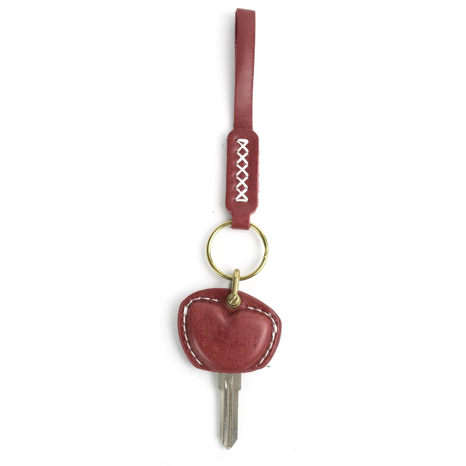 Fullibars leather key holder compatible with Vespa 150 125 GTS 300 GTV 300 Medley 150 Key cover Fob case Keychain