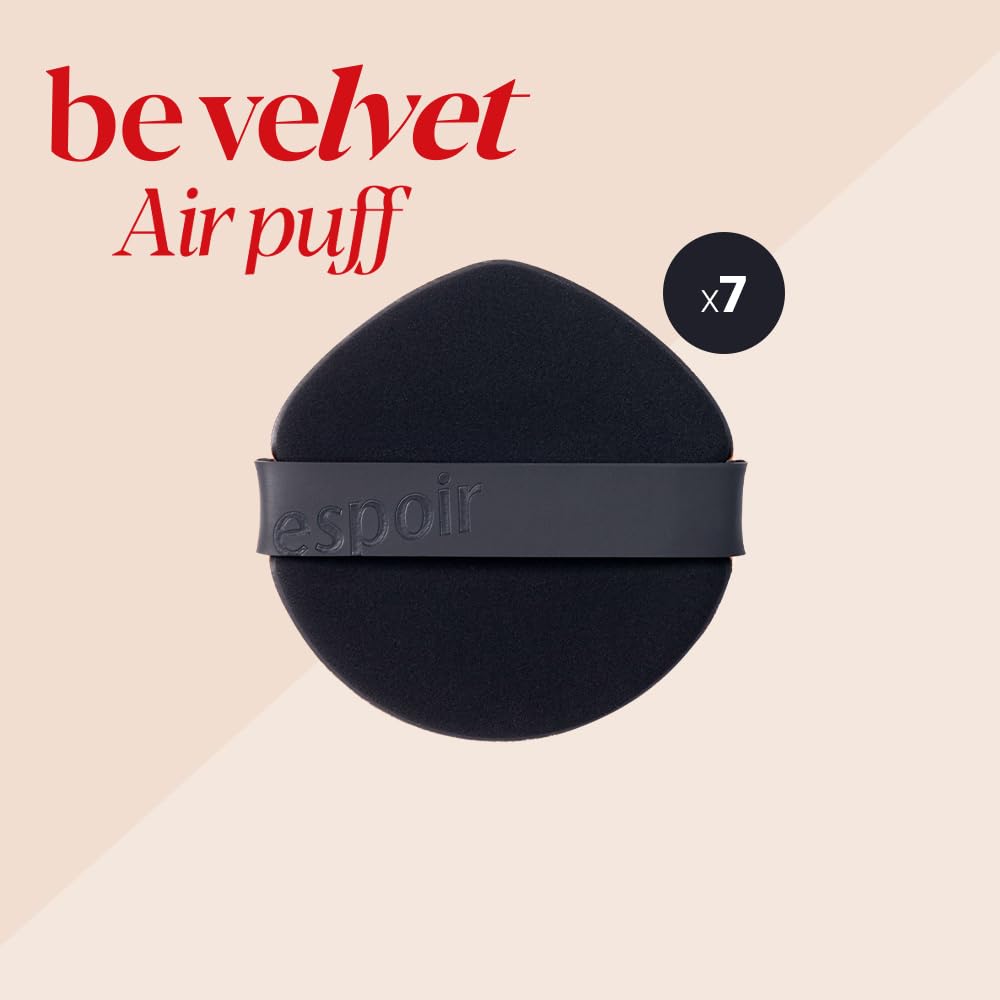 Espoir Be Velvet Air Puff 7pc | Soft & Smooth Sponge Applicator for Flawless and Easy Makeup, Suitable for Cushion and Liquid Foundation, Cream, Powder, Concealer, Round Shape, Korean Base Tools - Image 2