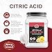 Citric Acid 2.2 LB Jar - Pure, All Natural, Food Grade, Non-GMO Citric Acid Powder for Cleaning, Bath Bombs, Preserving | Fine Granular & Premium Quality by Spicy World