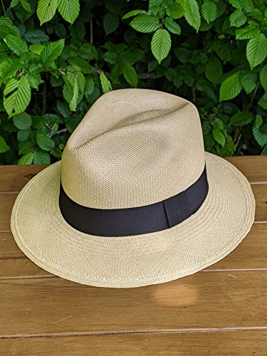 Equal-Earth-New-Genuine-Panama-Hat-Black-Band-Rolling-Folding-Authentic-Fairtrade-Natural