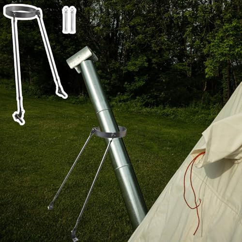 Soporte de horno de pared y suelo para evitar caídas de chimeneas de camping 2