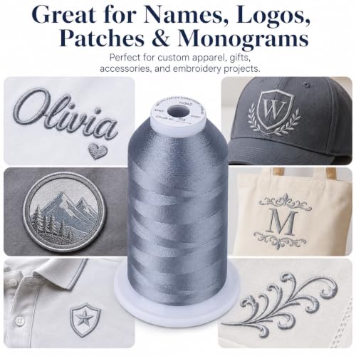 Image of Simthread 5000M 40WT Polyester Embroidery Thread, Color 704 | 5000M 40WT polyester thread feeds smoothly for machine embroidery, monograms, logos, patches and quilting.