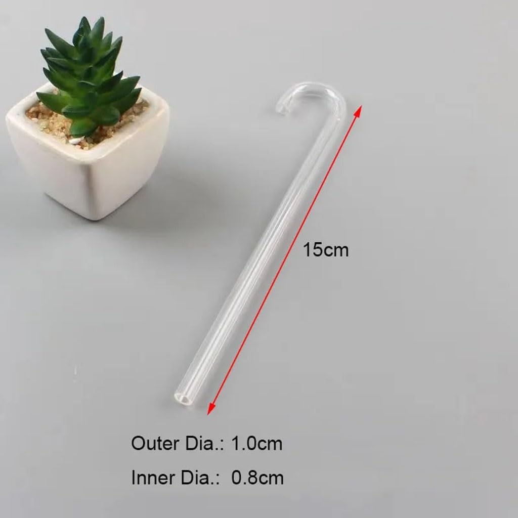 1 x 8 mm Acryl-Aquarium-Anschluss, gerade, U-Form, Rohr, Ellenbogen, Luftpumpe, Luftschlauchfilter, Verbindungszubehör (25 cm)