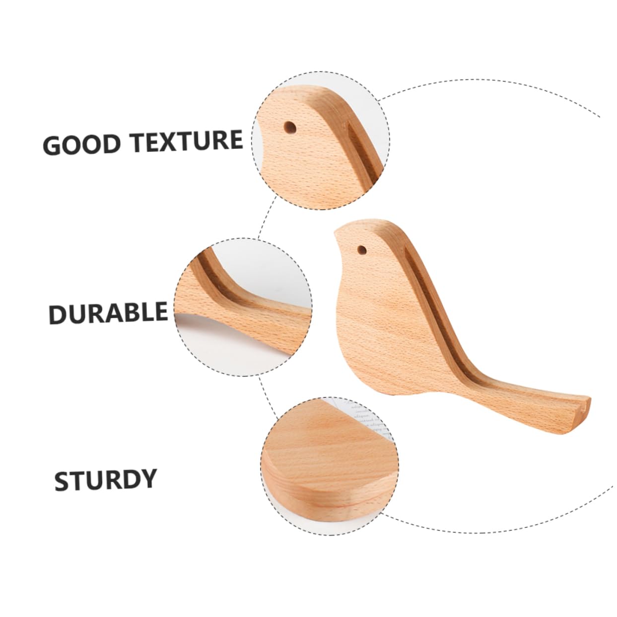 EXCEART 3 Piezas Base De Notas Decoración De Pájaros De Madera Sin Terminar Pájaros De Madera Soporte De Menú De Soporte De Número De Mesa Rústico Estatuilla De Pájaro De