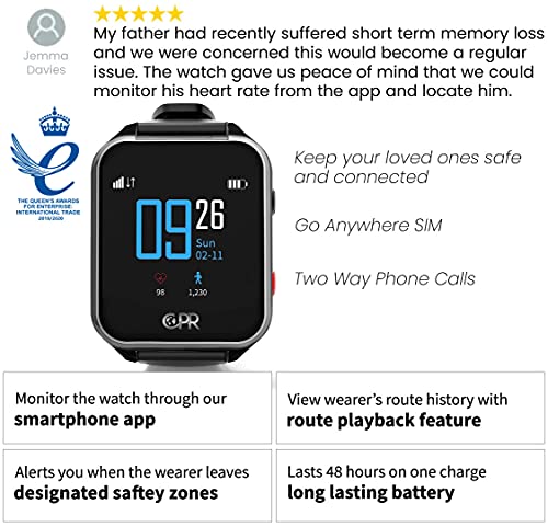 CPR Guardian III - SOS Persoonlijk Alarm Horloge met Fall Alert Detectie en GPS Locatie Tracking Zwart (Zwart) - Image 5