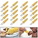 20 piezas Pinchos para Mazorca BBQ Brochetas de Acero Inoxidable para Maíz Soportes de Maíz con Mango de Plástico Brochetas de Frutas para Fiestas de Cumpleaños Jardín