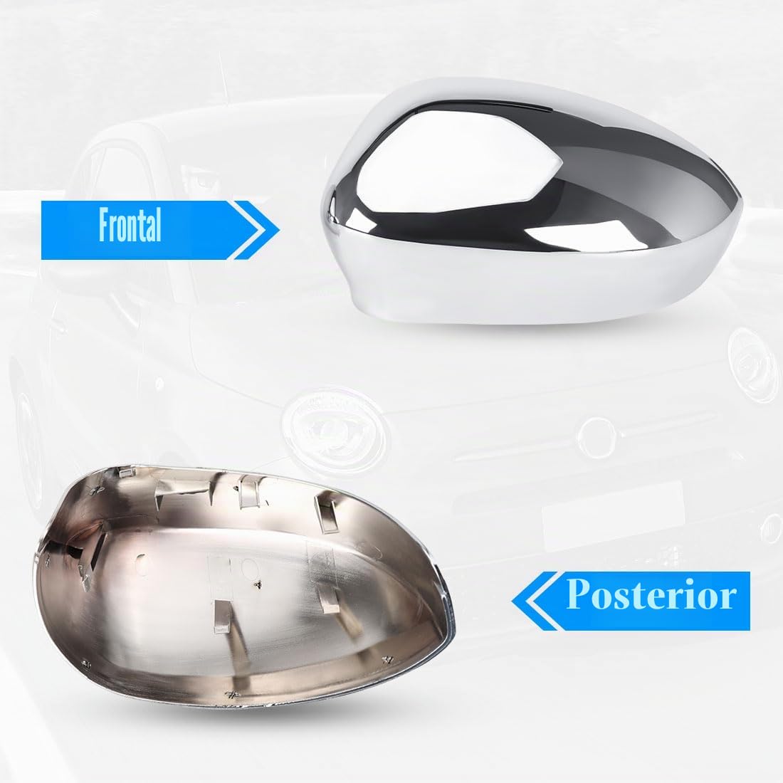 Tapa del Espejo retrovisor del Coche para Fiat 500 500C 500E 2007-2024