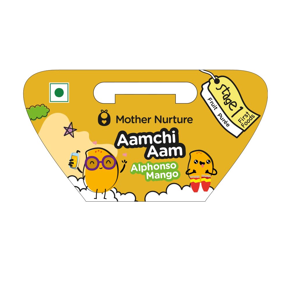 Aamchi Aam - Alphonso Mango Puree - Stage 1 Baby Food (Pack of 1) 100g | Mother Nurture