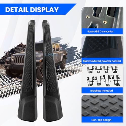 Estribos laterales negros para Jeep Gladiator JT 2020-2025 miniatura 3