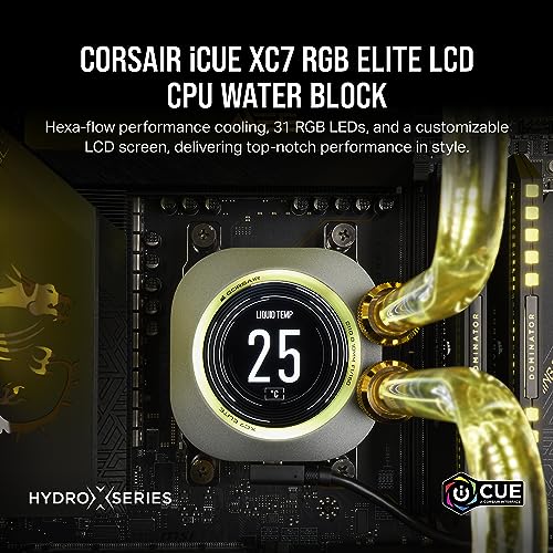 Corsair iCUE XC7 RGB Elite LCD Bloque de Agua CPU Gris refrigeración líquida personalizada PC Gaming 2