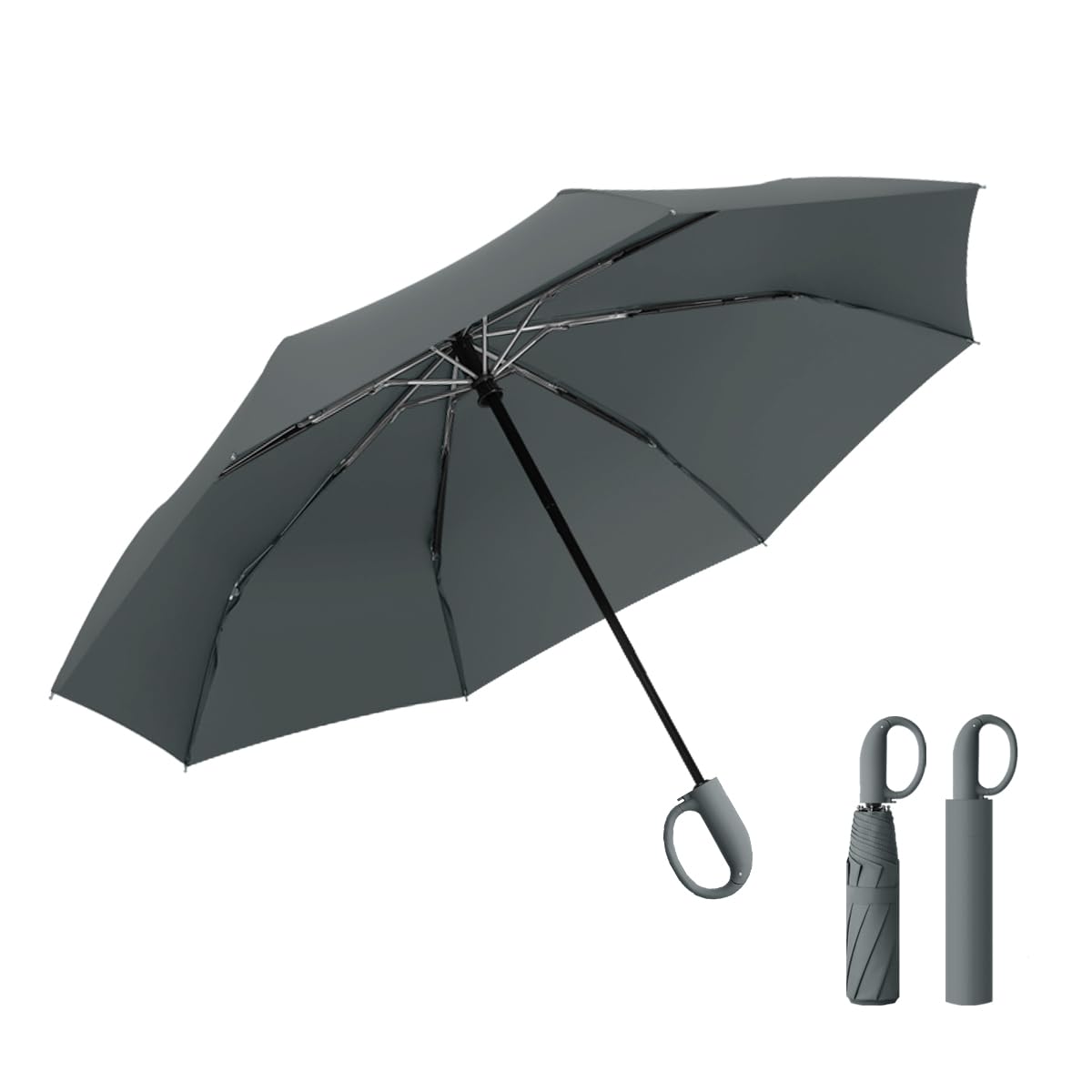 AKINOYAMA Regenschirm groß Sturmfest –Automatisches Öffnen/Schließen Golf Umbrella Karabinergriff für Herren und Damen