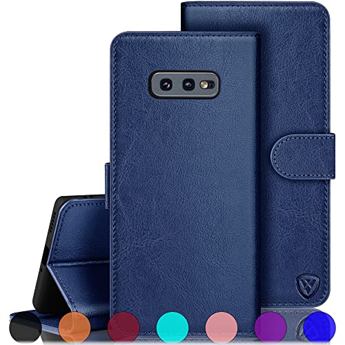 Xcasebar For Samsung Galaxy S10E Wallet Case With 【Rfid Blocking】 Credit Card Holder,Flip Folio Book Pu Leather Phone Case Shockproof Protective Cover Women Men For Samsung S10E Case Blue #TOP6