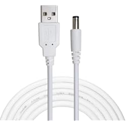 Convertidor Dc Dc Para Que Sirve Liwinting 1.5m/4.92ft Cable USB a DC, 5V Cable de Corriente DC, 5.5 x 2.1mm Cable DC Convertidor Jack Macho Barril de Carga de Alimentación para Luces de Tira Led, Cámara etc. - Blanco