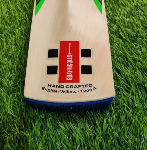 Image of SAG Kashmiri Willow Leather Cricket Bat Full Size | Crafted from Premium Kashmiri Willow | Lightweight & Durable with Ergonomic Grip | Ideal for Adults, Power Hitting, Matches & Tournaments