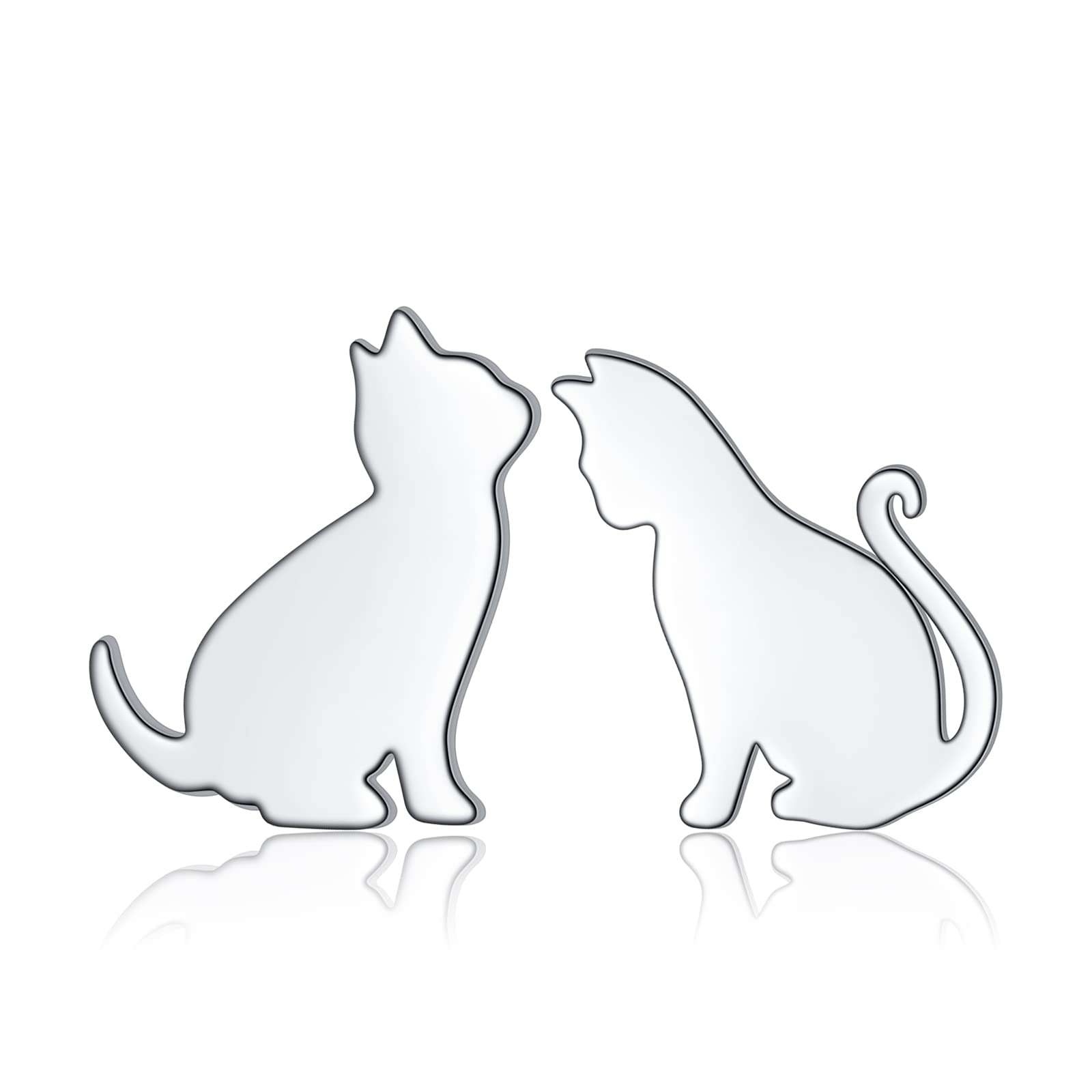 925 Sterling Silver Cute Animal Cat Stud Earrings for Women ...