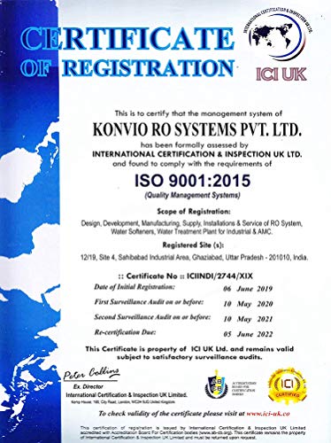 Image of Konvio Neer Mineral RO + UV + UF + TDS Adjuster Water Filter and Purifier with High TDS Membrane (Blue)