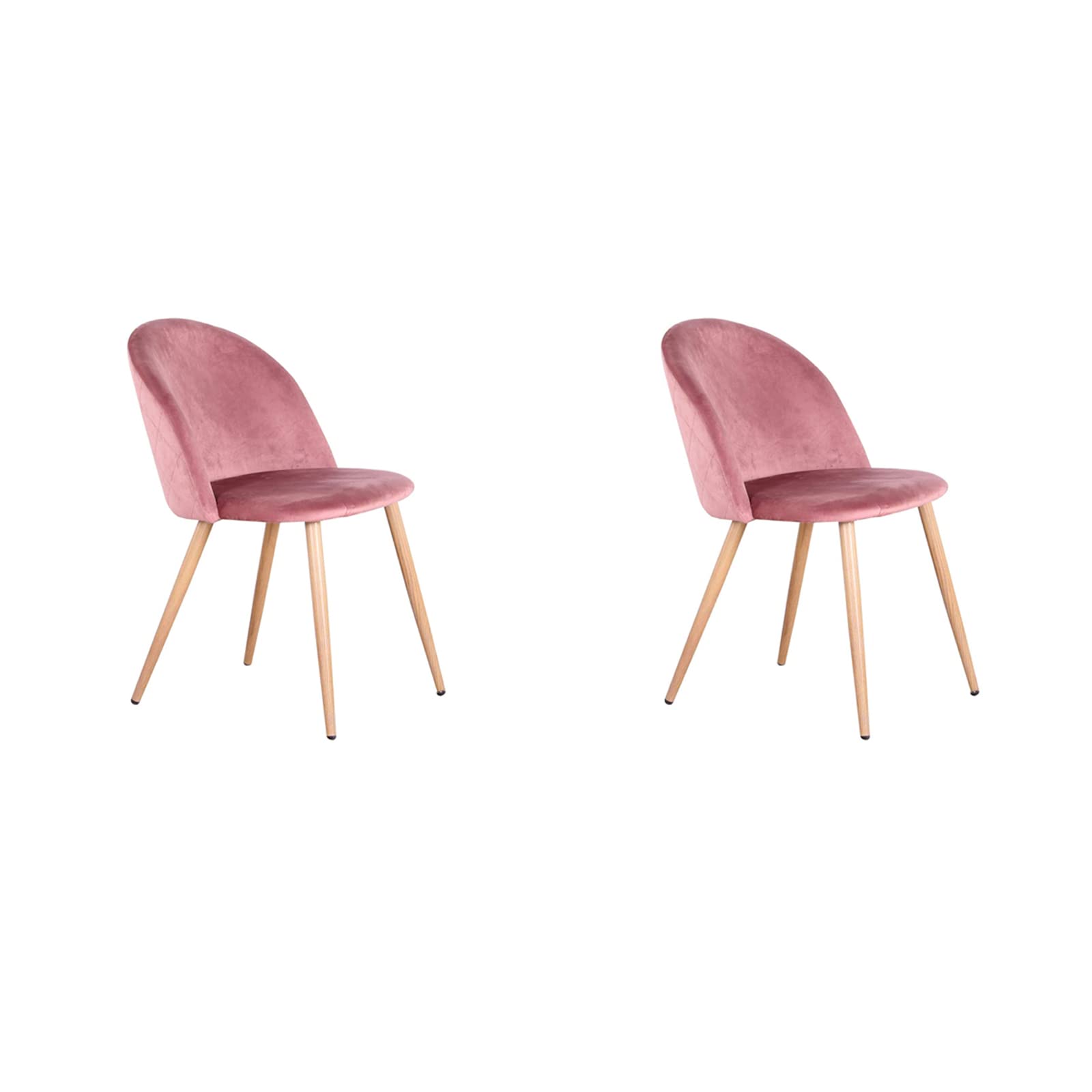 HJhomeheart Juego de Sillas 2/4/6 con Respaldo de Silla de Comedor de Terciopelo para Sala de Estar, Dormitorio y Cocina (Rosa-2)