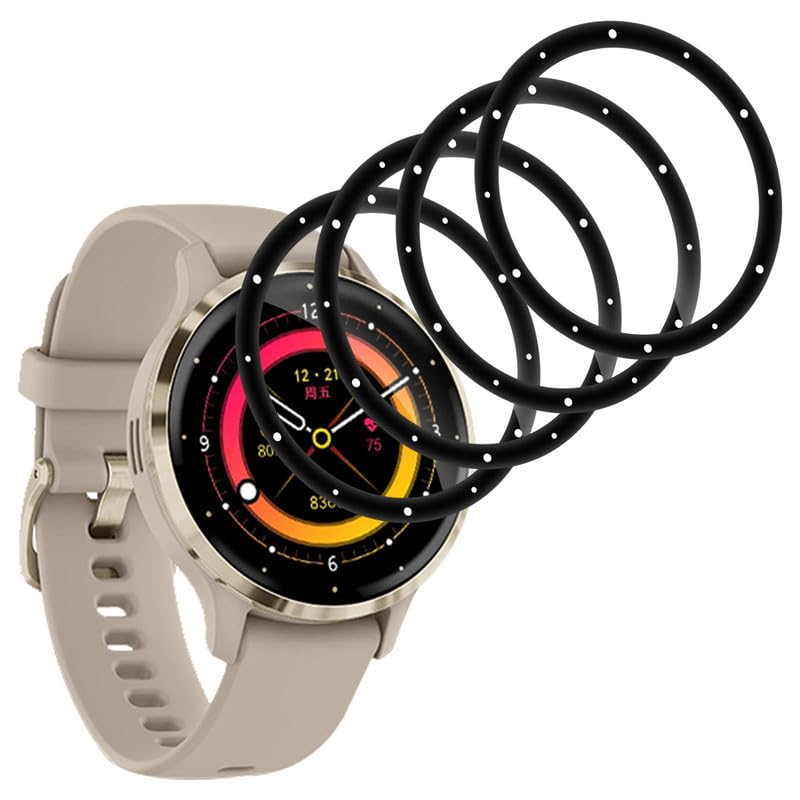 Camokia Schutzfolie für Panzerglas Garmin Venu 3s Panzerfolie 4 Stück HD Klar Displayschutz für Garmin Venu 3s Schutzglas Anti-Blasenfrei Anti-Kratzer Folie