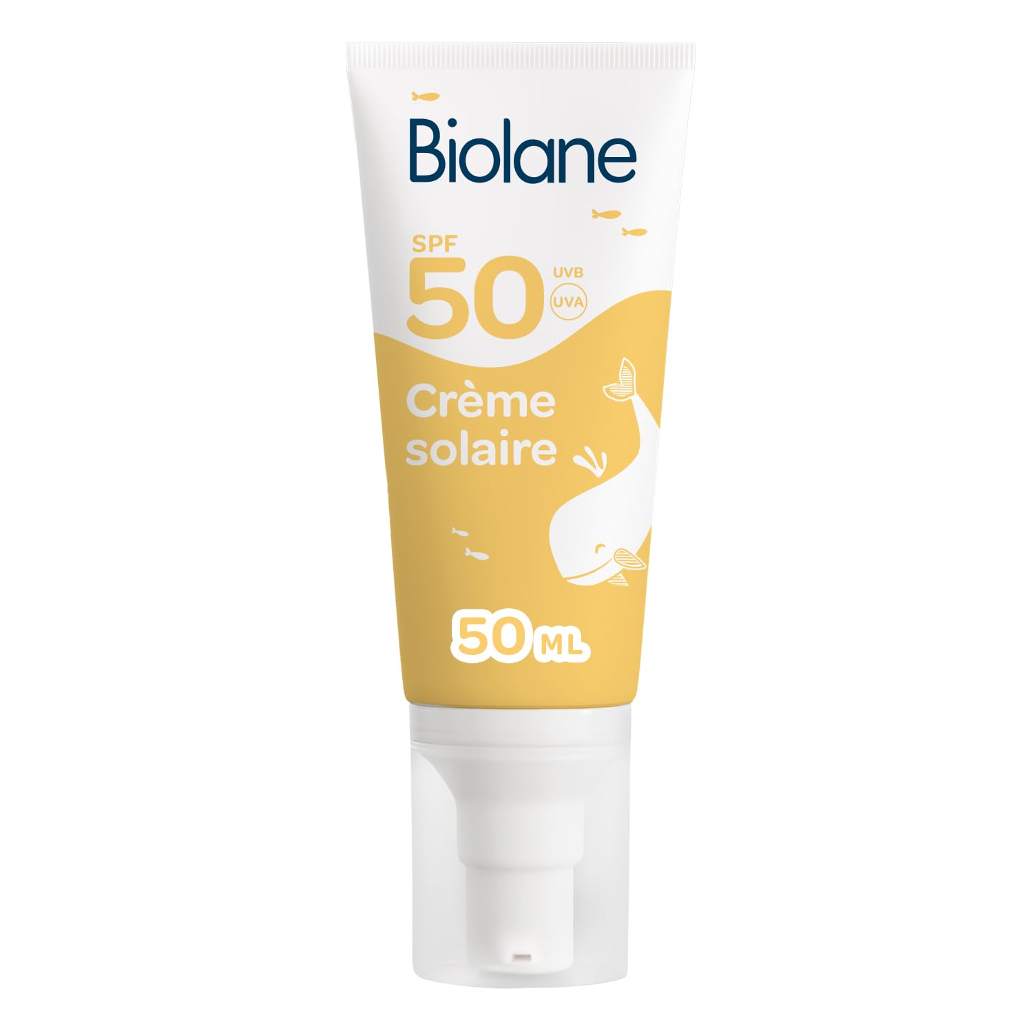 BIOLANE - Baby sunscreen 50 ml SPF50 - High protection against UVA and UBV - Sensitive skin - Water resistant - Face and body - Made in France - 1