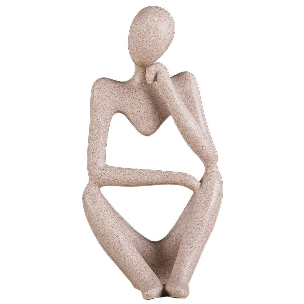 BHGFYXBS Resin Thinker Statues Decoration Abstract Sculpture Collectible Ornament Figurines Home Office Bookshelf Desktop Decor,B,A-A