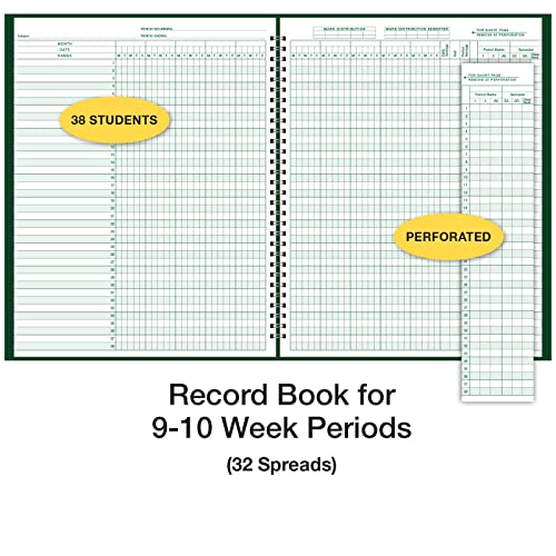 Combination 910 Week Class Record + 8 Period Lesson Plan Book