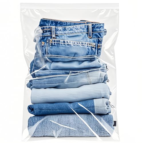 ZHEWTOEN Large 5 Gallon Plastic Storage Bags (10 Pack) - 18