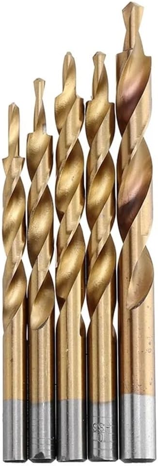 Titanium Coating Twist Step Drill Bits for Manual Pocket Hole Jig Master System 8-4/9-5/10-5/10-6/12-8mm Woodworking Tool(12-8mm)